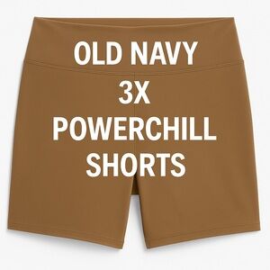 Old Navy Women's Brown PowerChill Bike Shorts 3X